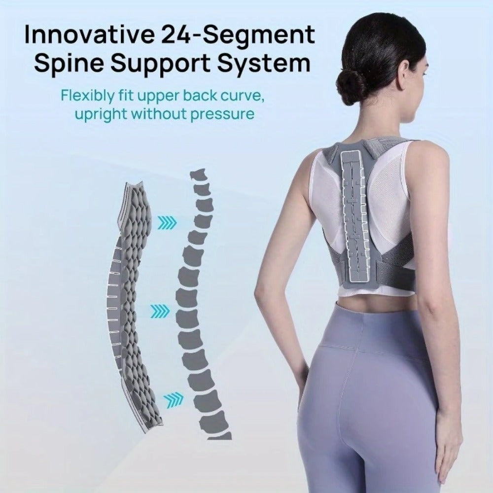 Posture Corrector for Men & Women – Adjustable Back Brace