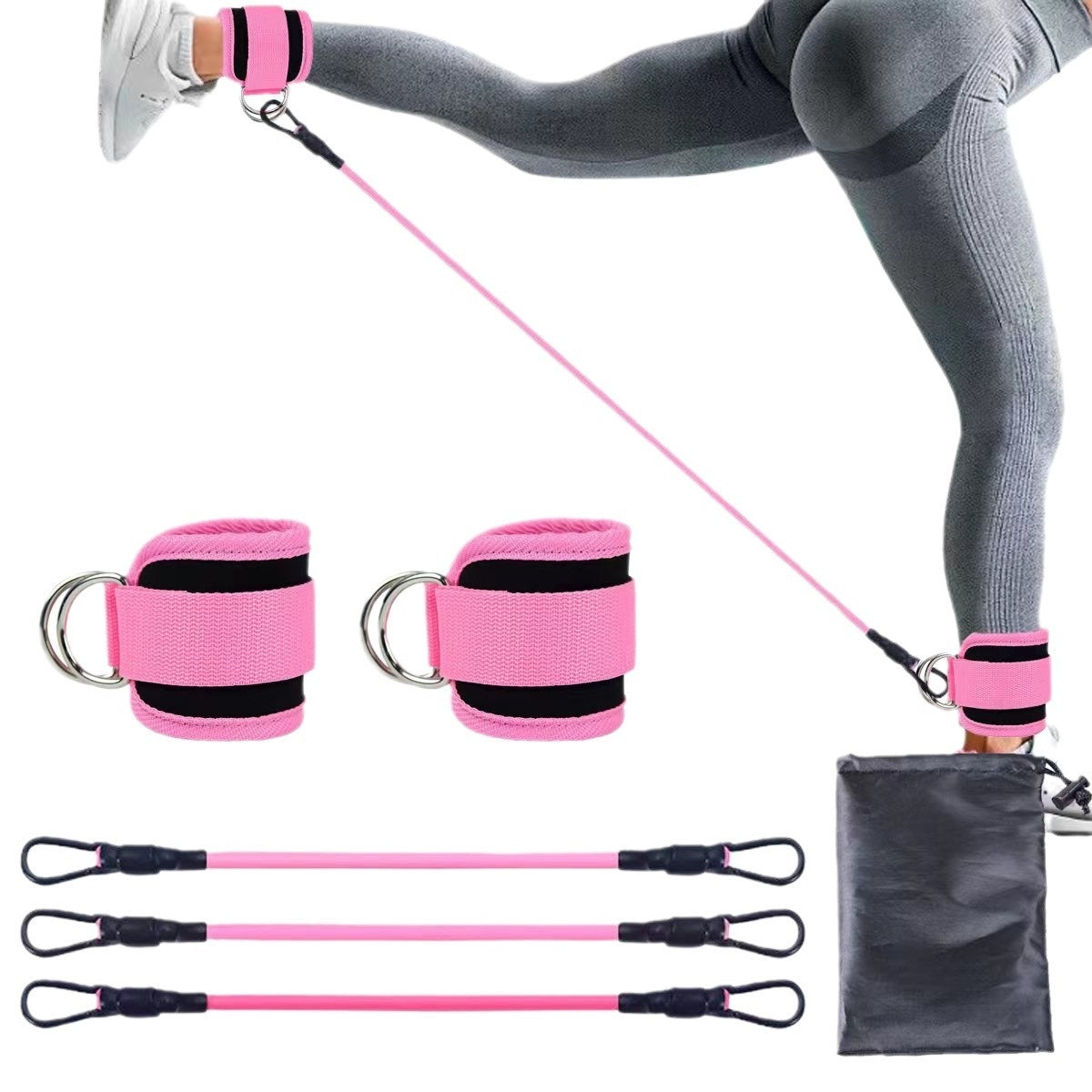 Ankle Resistance Bands - Hip & Leg Strength Training Straps