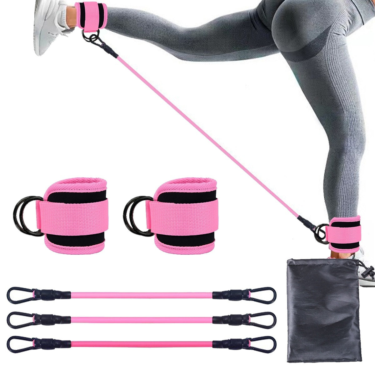 Ankle Resistance Bands - Hip & Leg Strength Training Straps