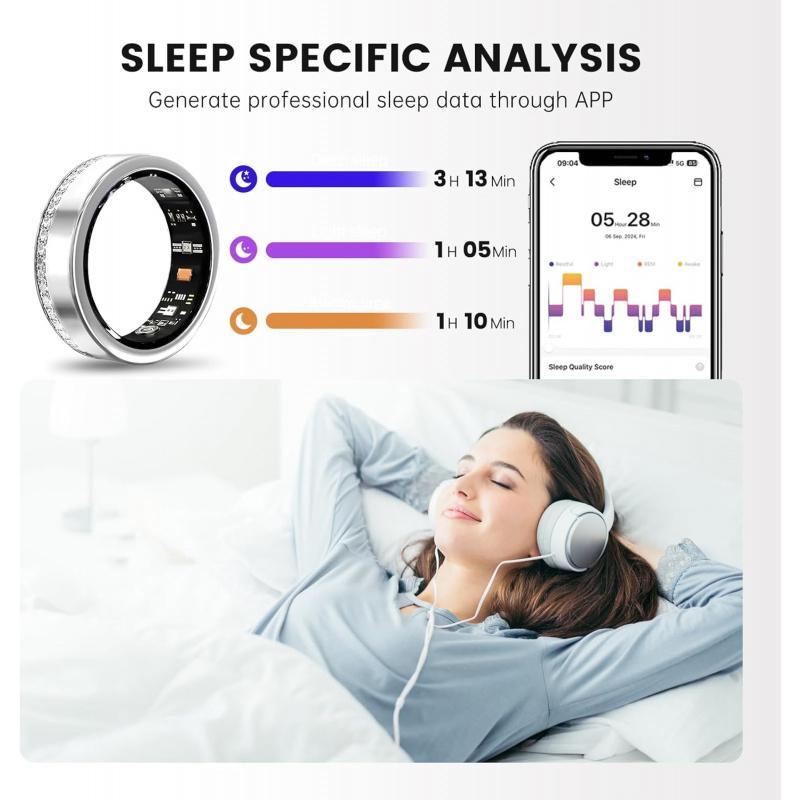 Smart Ring Fitness Tracker - Heart Rate & Sleep Monitor 2025