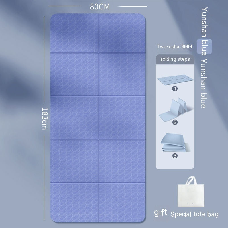 Folding Yoga Mat - Portable TPE Exercise Mat 4mm-8mm