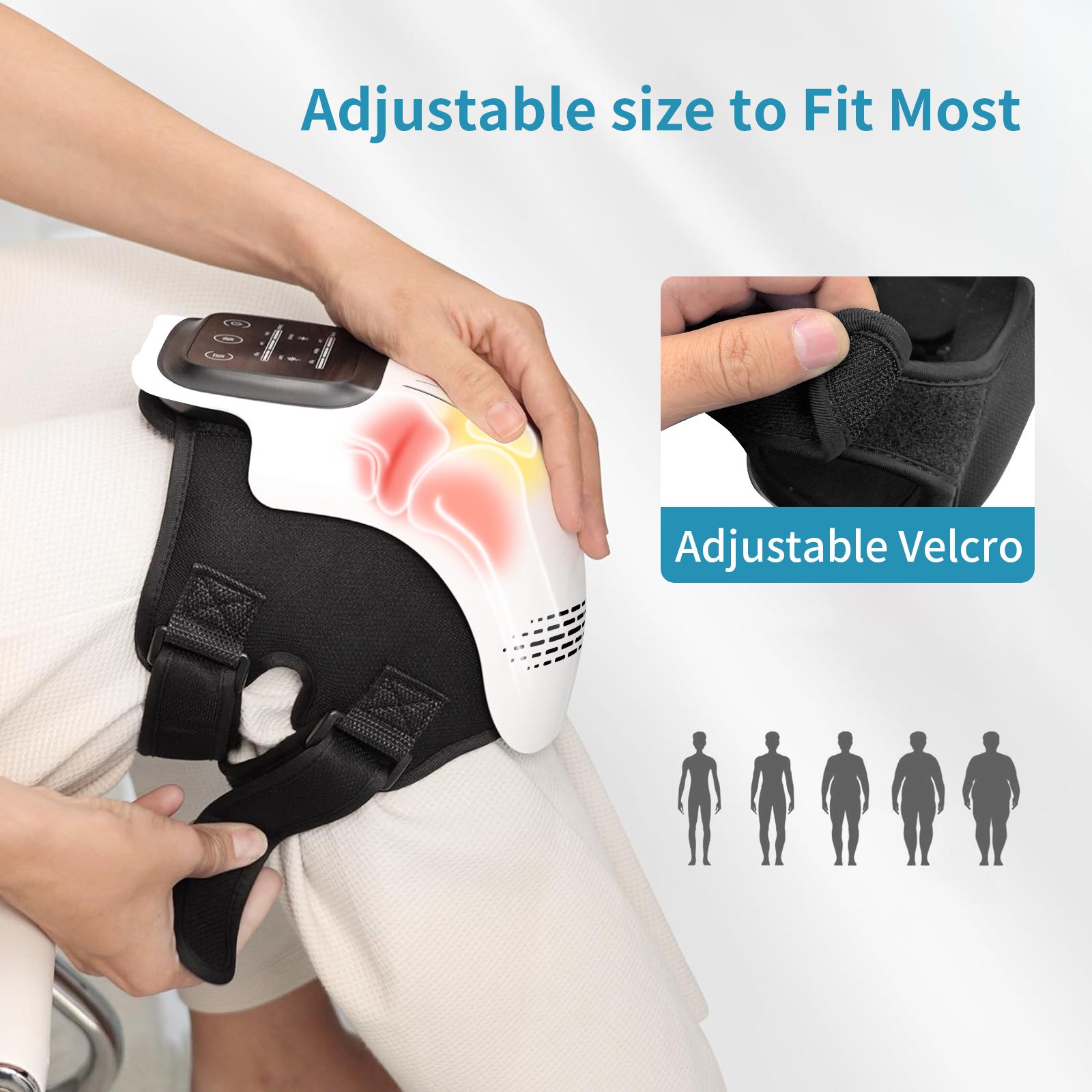 Electric Knee Massager - Heated Kneading Massager with Infrared & Vibration