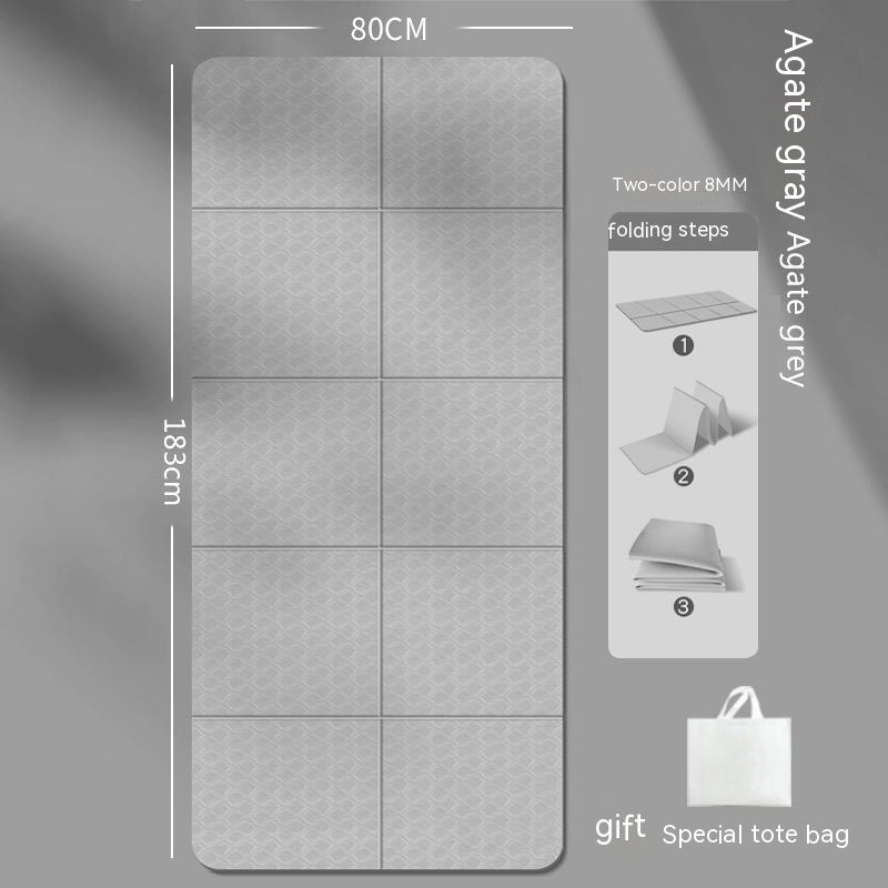 Folding Yoga Mat - Portable TPE Exercise Mat 4mm-8mm