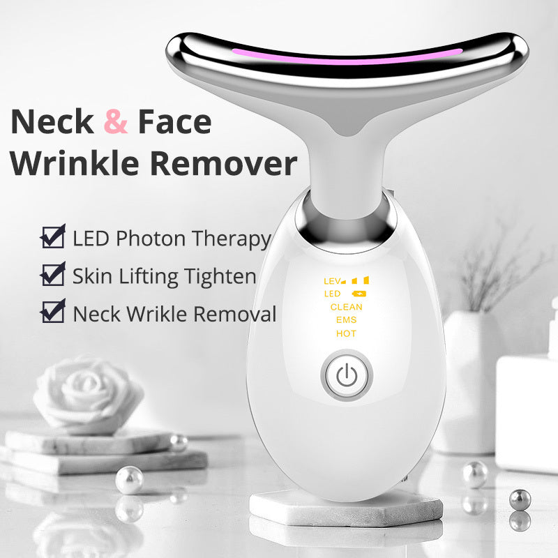 EMS Neck Massager - Electric Microcurrent Wrinkle Remover & Tightening Device