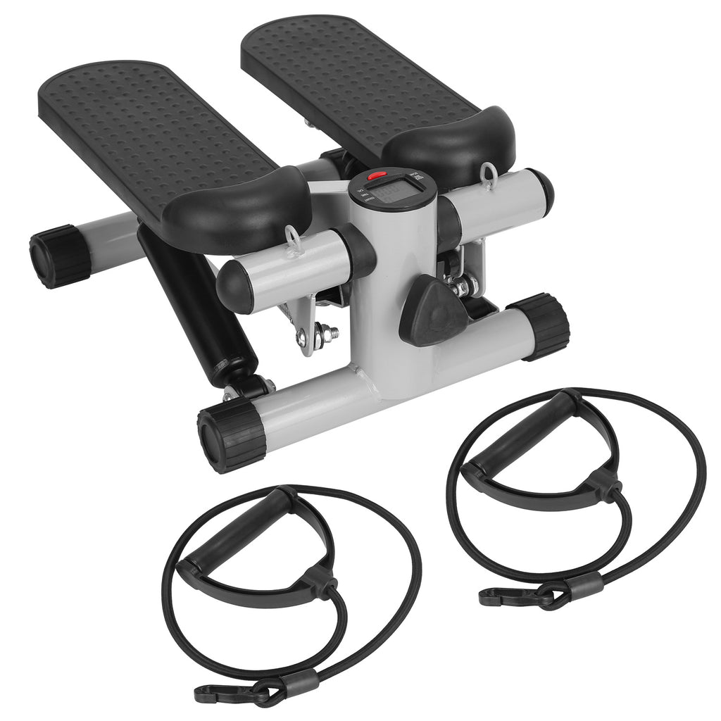 Step machine with resistance bands on a white background