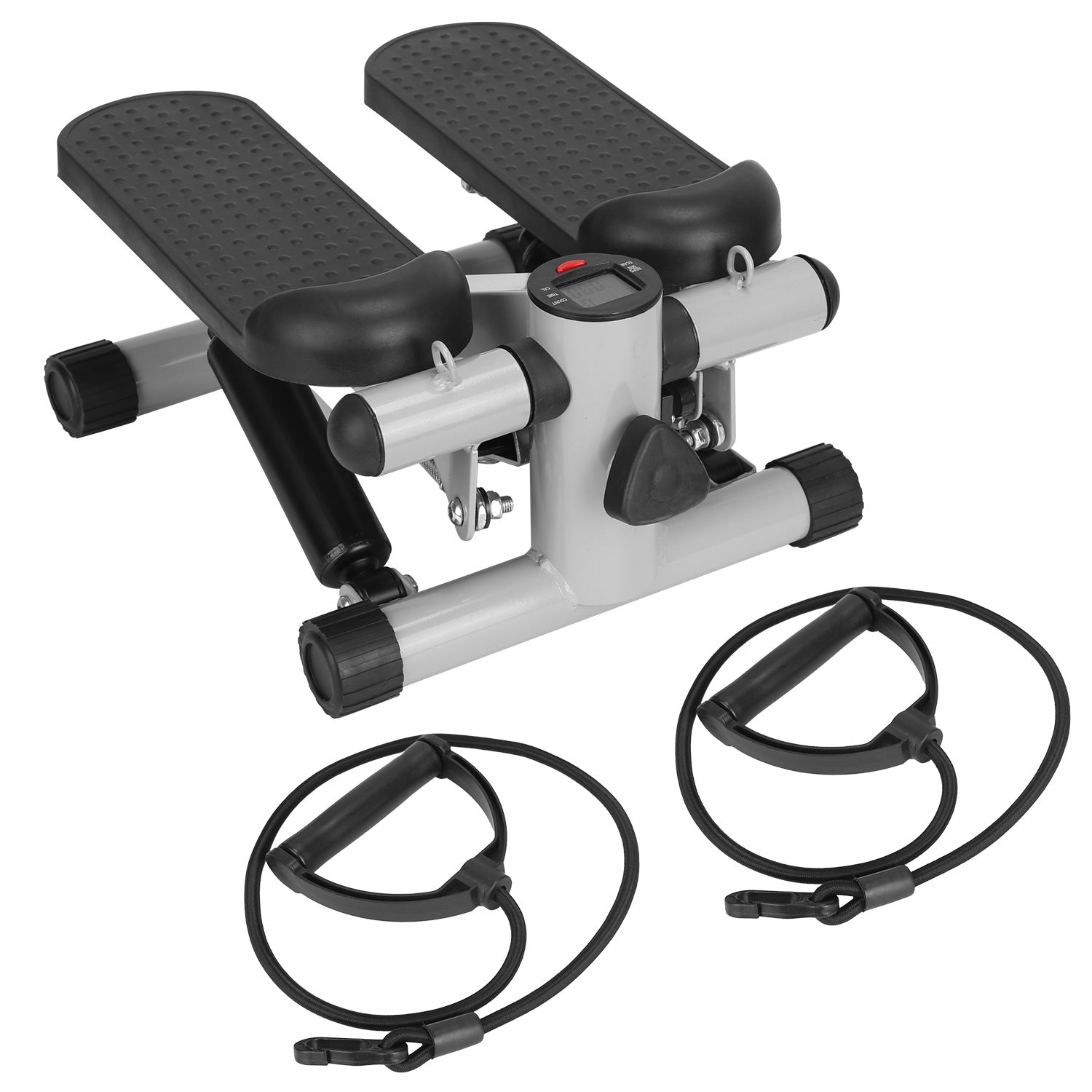Step machine with resistance bands on a white background