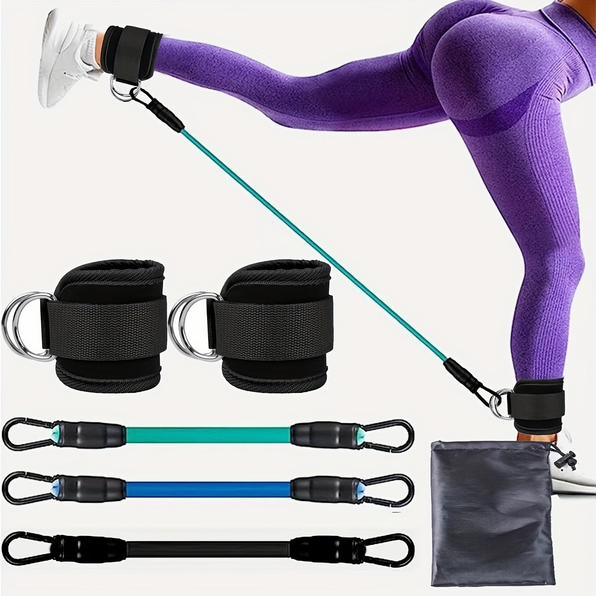 Ankle Resistance Bands - Hip & Leg Strength Training Straps