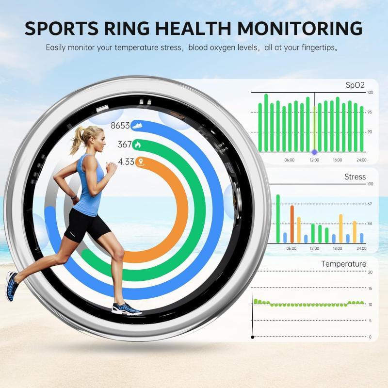 Smart Ring Fitness Tracker - Heart Rate & Sleep Monitor 2025