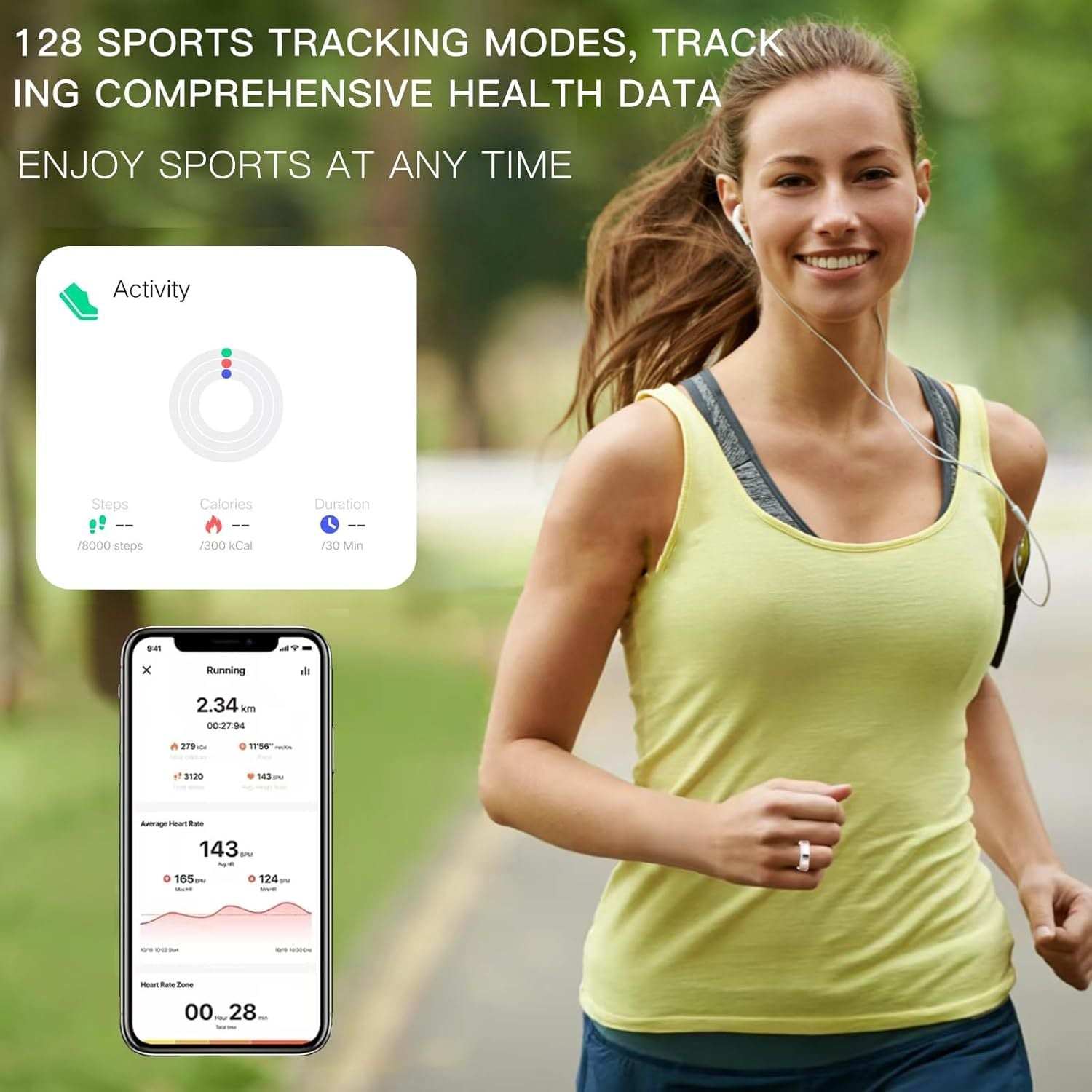 Smart Ring Fitness Tracker - Heart Rate & Sleep Monitor 2025