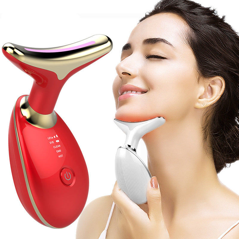 EMS Neck Massager - Electric Microcurrent Wrinkle Remover & Tightening Device